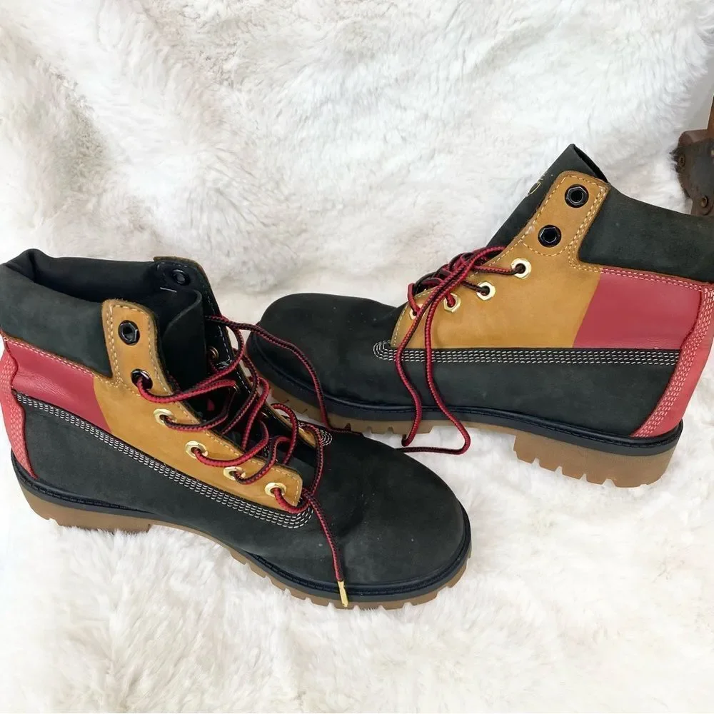 Timberland Premium black tan red Nubuck leather 6 inch waterproof boots A29NA 6